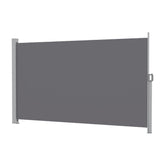 Instahut 1.8X4M Side Awning Retractable Privacy Screen Outdoor Sun Shade Grey