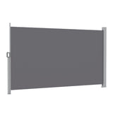 Instahut 1.8X4M Side Awning Retractable Privacy Screen Outdoor Sun Shade Grey