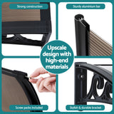 Instahut Window Awning Drainage 0.6mx0.6m Outdoor Brown