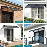 Instahut Window Awning Drainage 0.6mx0.6m Outdoor Grey