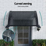 Instahut Window Awning Drainage 0.6mx0.6m Outdoor Grey