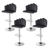 Artiss Bar Stool X4 Kitchen Dining Counter Gaslift Chair Adjustable Velvet Grey