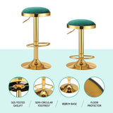 4x Artiss Bar Stools Kitchen Dining Chairs Velvet Padded Stool Green