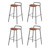 4x Artiss Bar Stools Kitchen Counter Dining Chair Metal Brown