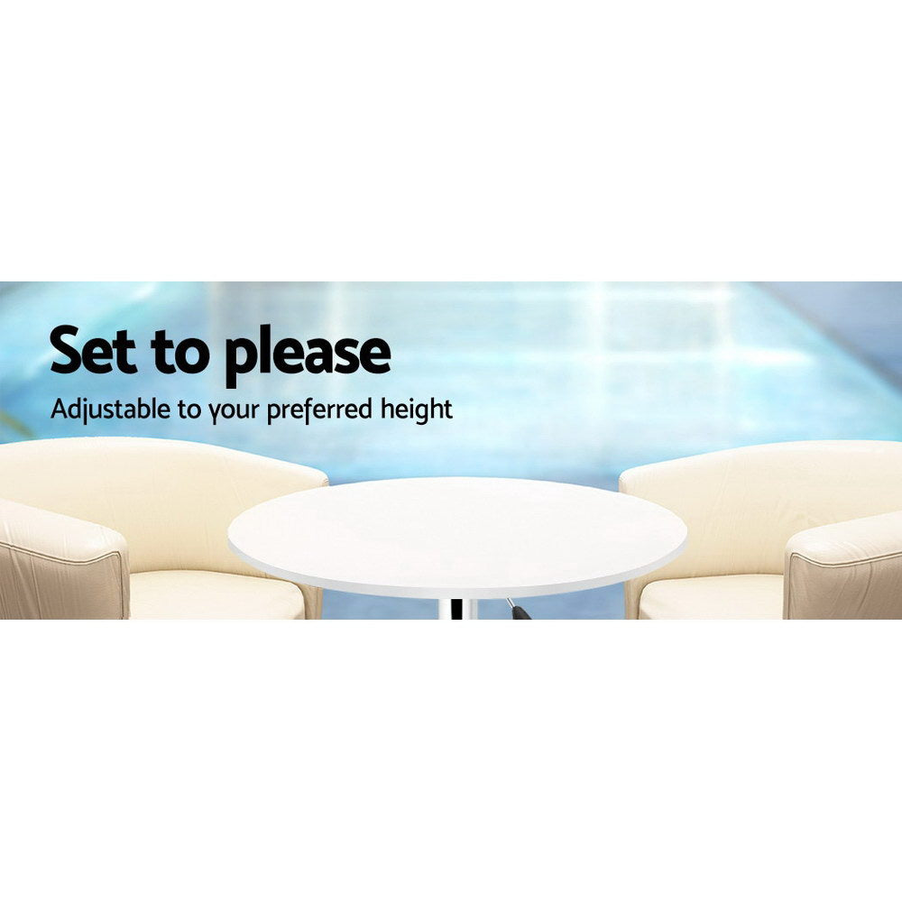 Bar Table 67-86CM Height Round Brown