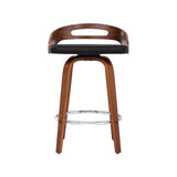 Artiss 2x Bar Stools Swivel Dining Chairs Low Back Counter Seat PU Cushion