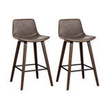 2x Bentwood Bar Stool Walnut Brown