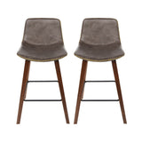 2x Bentwood Bar Stool Walnut Brown