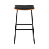 Porter 4x Bar Stools Leather Padded Metal