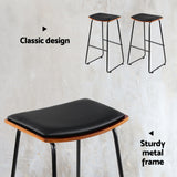 Porter 4x Bar Stools Leather Padded Metal