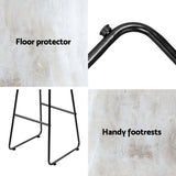 Porter 4x Bar Stools Leather Padded Metal