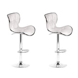 Artiss 2x Bar Stools Gas Lift Leather Seat White
