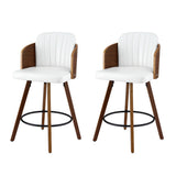 Artiss Wooden Bar Stools Swivel Kitchen Counter Stool Chair 58cm Seat Height