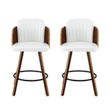Artiss Wooden Bar Stools Swivel Kitchen Counter Stool Chair 58cm Seat Height