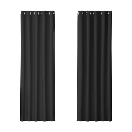 Black Block out curtains medium