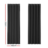 Black Block out curtains medium