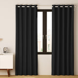 Black Block out curtains medium