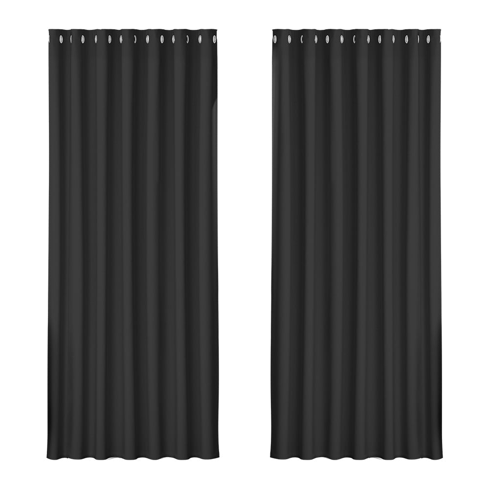 Black Block out curtains large