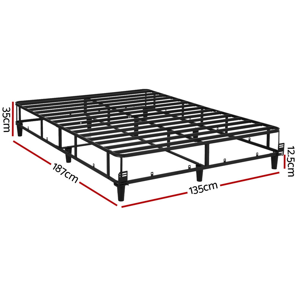 Aria Bed Frame Double Size Metal Grey MASON