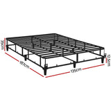 Aria Bed Frame Double Size Metal Grey MASON