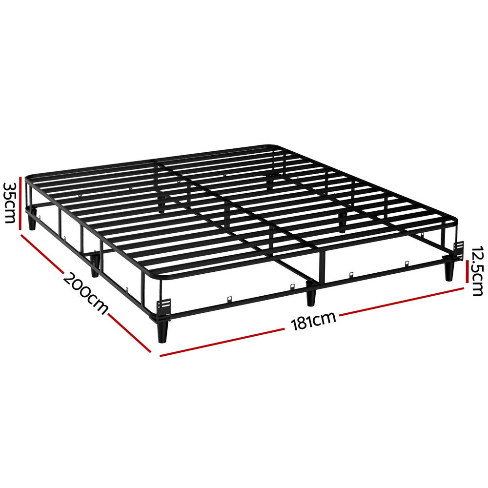 Aria Bed Frame King Size Metal Grey MASON