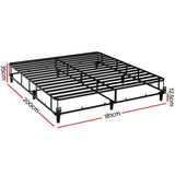 Aria Bed Frame King Size Metal Grey MASON