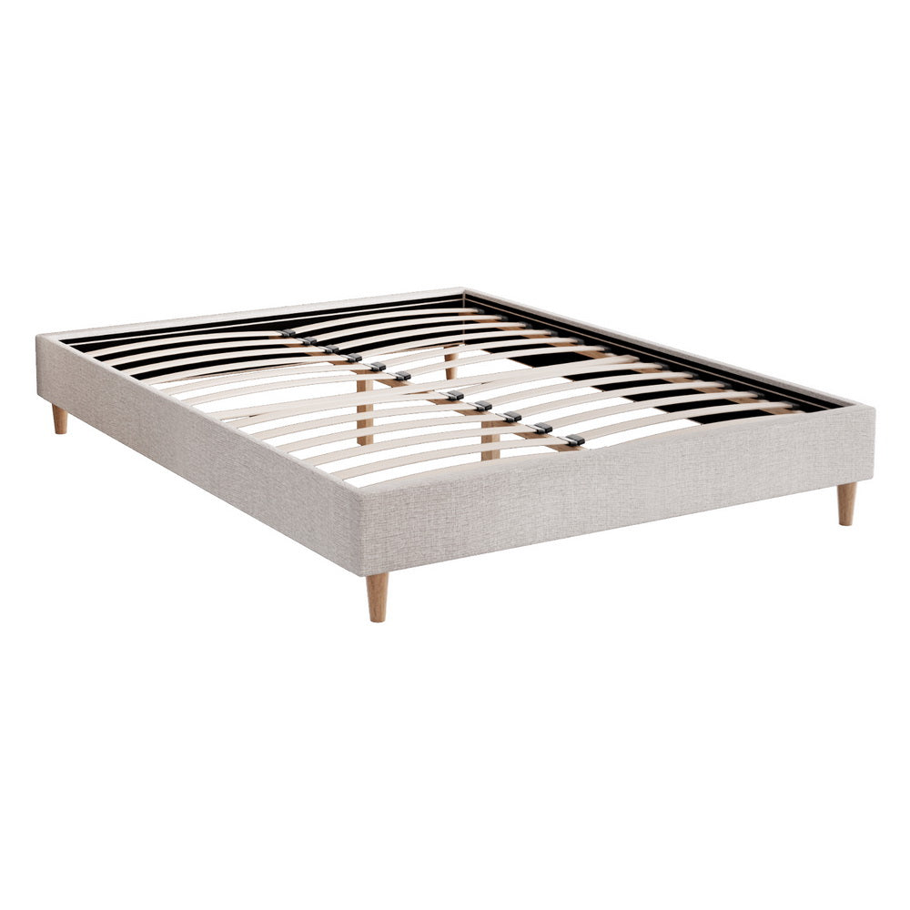 Aria Bed Frame Double Size Beige ZORA