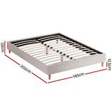 Aria Bed Frame Double Size Beige ZORA