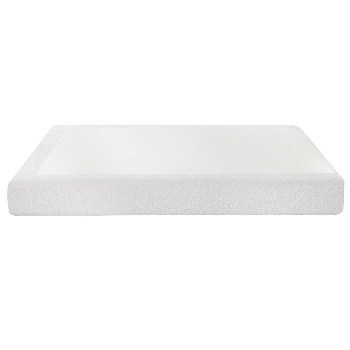 Artiss Compression Bed Frame Double Size No Assembly Vacuum High Density Sponge Boucle Cream White