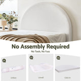 Artiss Queen Size Headboard for Bed Frame Boucle Fabric No-Assembly Vacuum Compressed Soft Backrest with Removable Washable Cover 171cm Wide