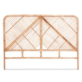 Artiss Bed Headboard Queen Bedhead Rattan - FRED Pine