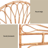 Artiss Bed Headboard Queen Bedhead Rattan - MARI Pine