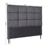 Artiss Bed Headboard Double Bedhead Linen Fabric Charcoal