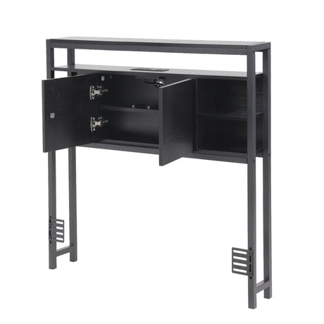 Artiss Bed Headboard King Single Storage Bedhead Charging Station Black
