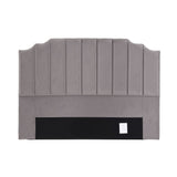 Artiss Bed Head Headboard King Velvet 183CM - Grey