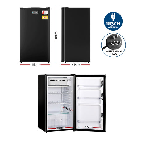 Devanti 95L Bar Fridge Black