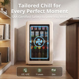 LUVIMO 130L Bar Fridge Mini Refrigerator Glass Door Aesthetics Cooler