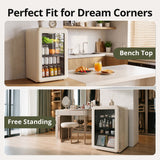 LUVIMO 70L Bar Fridge Mini Refrigerator Glass Door Aesthetics Cooler