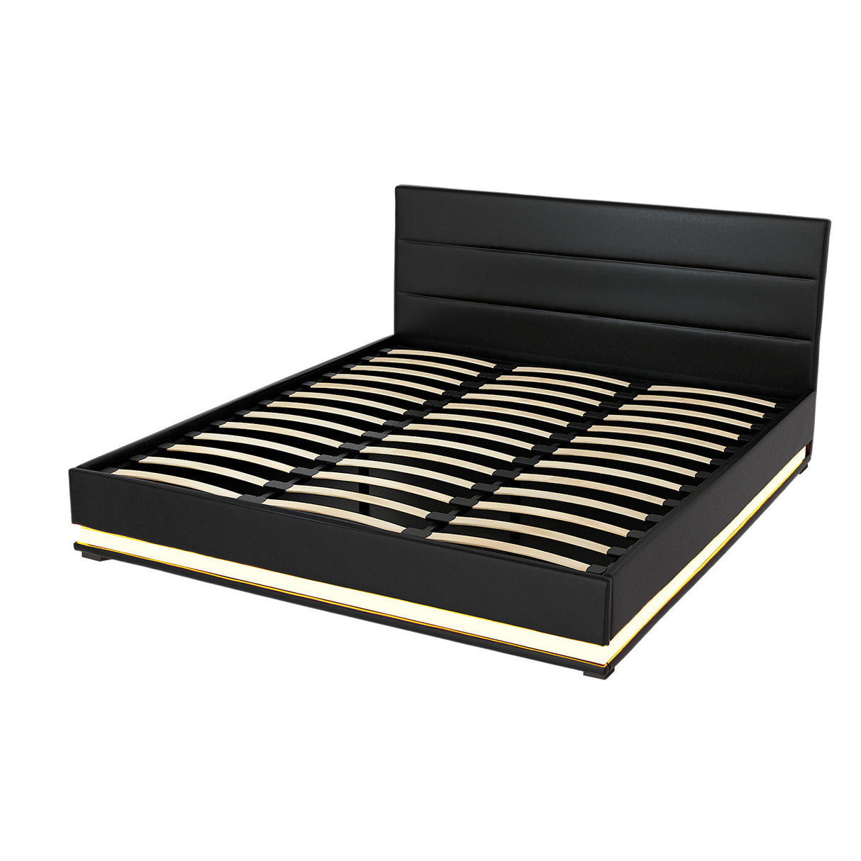 King Bed Frame - Lumi - LED Gas Lift