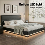 King Bed Frame - Lumi - LED Gas Lift