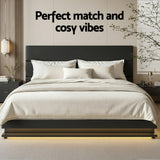 King Bed Frame - Lumi - LED Gas Lift