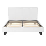 Neo Bed Frame Double Size White Upholstered