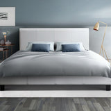 Neo Bed Frame Double Size White Upholstered