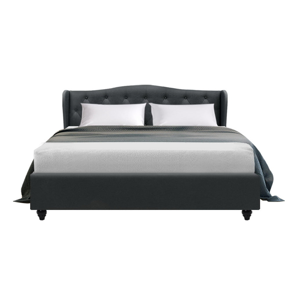 Artiss Bed Frame Queen Size Charcoal PIER