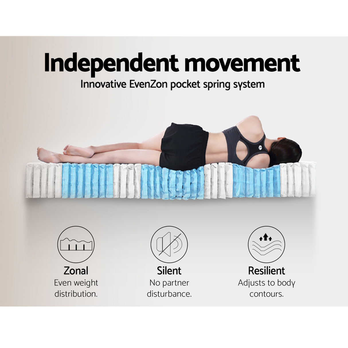 Artiss Bed Frame with 36cm Giselle Mattress Set King Single Gas Lift Base Grey