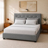 Artiss Bed Frame Double Size Gas Lift Grey VILA