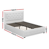 Double White Tiyo Gas Lift Bed Frame