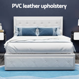 Double White Tiyo Gas Lift Bed Frame