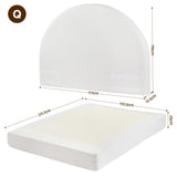 Artiss Queen Bed Frame Boucle Fabric Vacuum Compressed Beds Removable Washable Cover No-Assembly