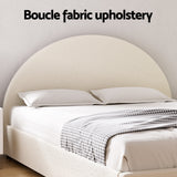 Artiss Bed Frame Gas Lift Strorage Beds Base Platform Boucle Fabric Double ELLA